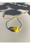 Handmade Murano Glass Bracelet Yellow Heart - 3