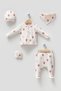 Strawberry Patterned Newborn Baby Girl Hospital Discharge Set of 5