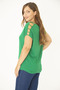 Women's Large Size Green Shoulder Decollete Pearl Detailed Viscose Tunic 65N15453 - 3