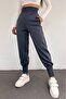 Women's Pleated Scuba Leg Detailed Extra High Waist Sweatpants