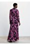 Patterned Chiffon Dress - 4