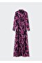 Patterned Chiffon Dress - 3