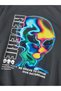 كود ADR-SHEN Coolane Alien & Slogan Graphic Drop Shoulder Sweatshirt - 4