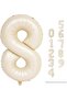 8 Number Cream Foil Balloon 34 inch 76-82 cm - 2