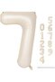 7 Number Cream Foil Balloon 34 inch 76-82 cm - 2