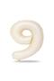 9 Number Cream Foil Balloon 34 inch 76-82 cm