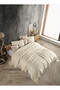 Ivory Color Double 200x240cm Bedspread/2 Pieces 50x70cm Pillow 4 Layers Multi Muslin 100% Cotton