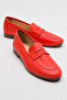 Genuine Leather Red Women's Ballerinas - 5