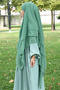 شال شيفون منقوش من Sufle Khimar باللون الأخضر - 3