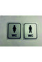 Metal Warning Sign - Warning Sign - Classic Set of Two (Bay Wc - Wc)