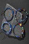 Strong Intuitions & Seven Chakra Bracelet Set with Lapis, Agate, Citrine, Tiger Eye Certified Natural Stone - 6