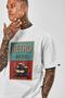 Oversize Retro Beer Printed Tshirt - 5