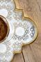 Amara Ethnic Daisy Pattern Gold Gilt 6 Person 90ml Porcelain Coffee Cup Set 0151 - 4