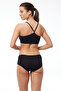 Women's Black and White 4 Pack Wide Brim Modal Slip Panties 1126 - 6