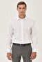 Men's White Non-Iron Comfort Fit Relaxed Cut 100% Cotton Classic Collar Shirt - 5