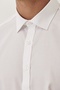 Men's White Non-Iron Comfort Fit Relaxed Cut 100% Cotton Classic Collar Shirt - 4