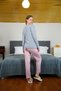 Fashion Line Women's Combed Cotton Long Sleeve Pajamas Suit 4116 - 3