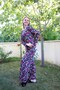 Fashion Stripe Women's Combed Cotton Wide Leg Pajama Set 4123 - 3