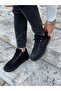 Men's Black Genuine Leather Boots-Black - 4
