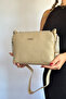 Medium Size 3 Compartments 5 Compartments Women's Crossbody Bag 29 x 21 cm 4022 sand combination - 5
