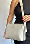 Medium Size 3 Compartments 5 Compartments Women's Crossbody Bag 29 x 21 cm 4022 stone