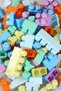 Play Blox Building Toys 2946 Pastel Colors Mega Block Set 83 Pieces with Blue Bag - 3