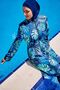 Patterned Fully Covered Hijab Swimsuit R2311 - 3