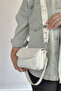 Small Size 2 Straps Daily Women's Cross Shoulder Bag 4086 White Combination Gzd - 5