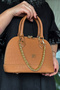 Printed Patterned Special Series Hand and Shoulder Bag 4076-Gd Tan -Gzd-