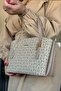Women's Printed Patterned Shoulder Bag and Wallet Set 2066-Jp Sand Combination -Gzd- - 7