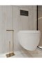 Toilet Roll Holder Replacement Gold Design Heavy Duty Cast Footed Anti-Tipping Bathroom Toilet No Installation Required - 3