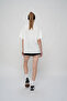 White Women's 100% Cotton Oversize/Wide Fit Crew Neck Knitted T-shirt - 3