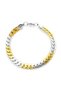 Urban Snake Model Unisex Tarnish Resistant Silver-gold Unisex Steel Bracelet - 3