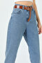 Women's Mom Jeans Trousers Snow Washing - 5