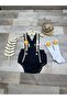 Safari concept lion figure dark blue baby boy 1 year old sundress - 4
