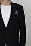 Fistan Store Men's Black Italian Cut Slim Fit Single Button Summer Blazer Jacket - 6