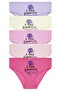 Girl's 5 Pack Colorful Slip Panties