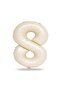 8 Number Cream Foil Balloon 34 inch 76-82 cm
