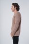 Milky Brown Men's Hair Braided Cotton Crew Neck 100% Cotton Sweater - 2