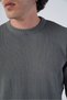 Dark Mint Men's Thessaloniki Knit Patterned Crew Neck 100% Cotton Sweater - 5