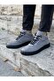 Men's Genuine Leather Lace-Up Boots-Grey