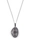 Cloudy Quartz Natural Stone Silver Colored Necklace