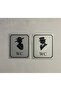 Metal Warning Sign - Warning Sign - Set of Two (Bay Wc - Wc)