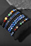 Strong Intuitions & Seven Chakra Bracelet Set with Lapis, Agate, Citrine, Tiger Eye Certified Natural Stone - 2