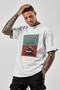 Oversize Retro Beer Printed Tshirt - 2