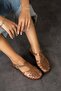 Ruby Transparent Brown Belt Detail Women's Sandals - 3
