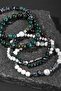 Dinçlik Purification and Renewal Bracelet Set with Blood Stone, Obsidian, Howlite Certified Natural Stone - 4