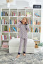 Buttoned Cotton Lycra Knitted Pajama Set - 3