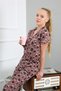 Fashion Line Women's Coffee Front Button Short Sleeve Sleepwear Suit 2844 - 4