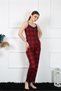 Fashion Line Women's Rope Strap Red Plaid Pajamas Suit 4135 - 2